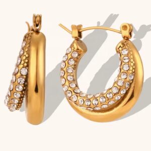 Cubic zirconia hoops