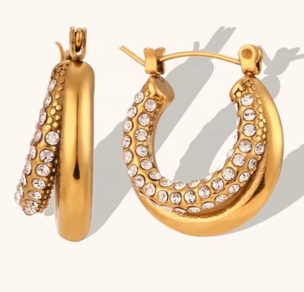 Cubic zirconia hoops