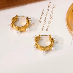 Radiant Pearl Hoops