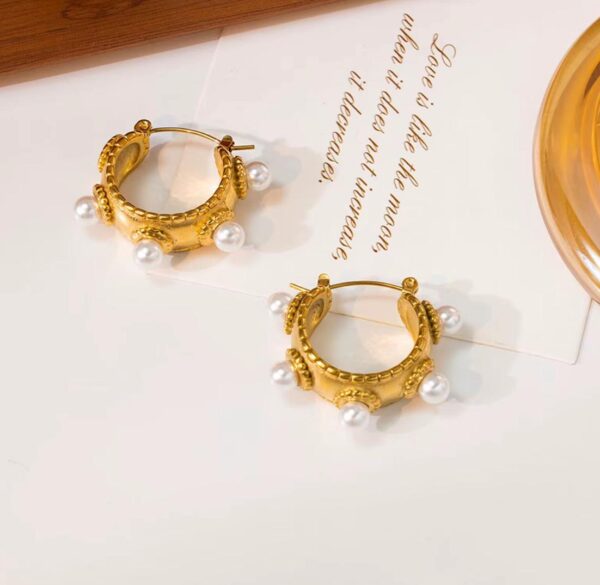 Radiant Pearl Hoops