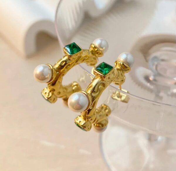 Evermore Pearl Semi-Hoop - Image 2