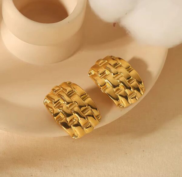 Classic Gold Earrings - Image 3