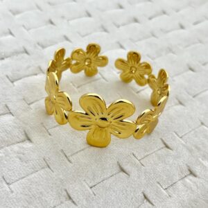 Gold Blooming Cuff