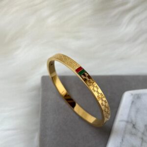 Gold monogram Bangle Openable