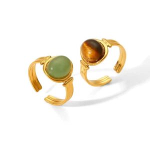 Petalstone ring Green